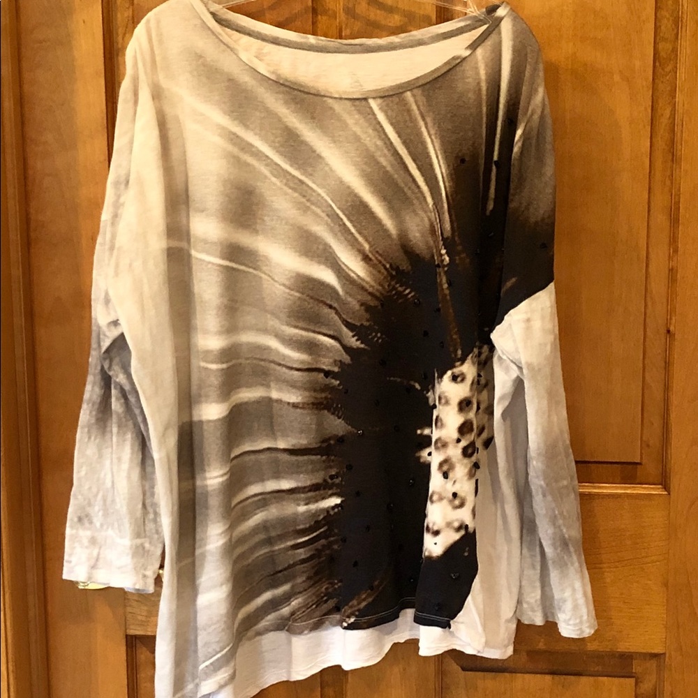 Krista Larson Dandelion print long sleeve t-shirt